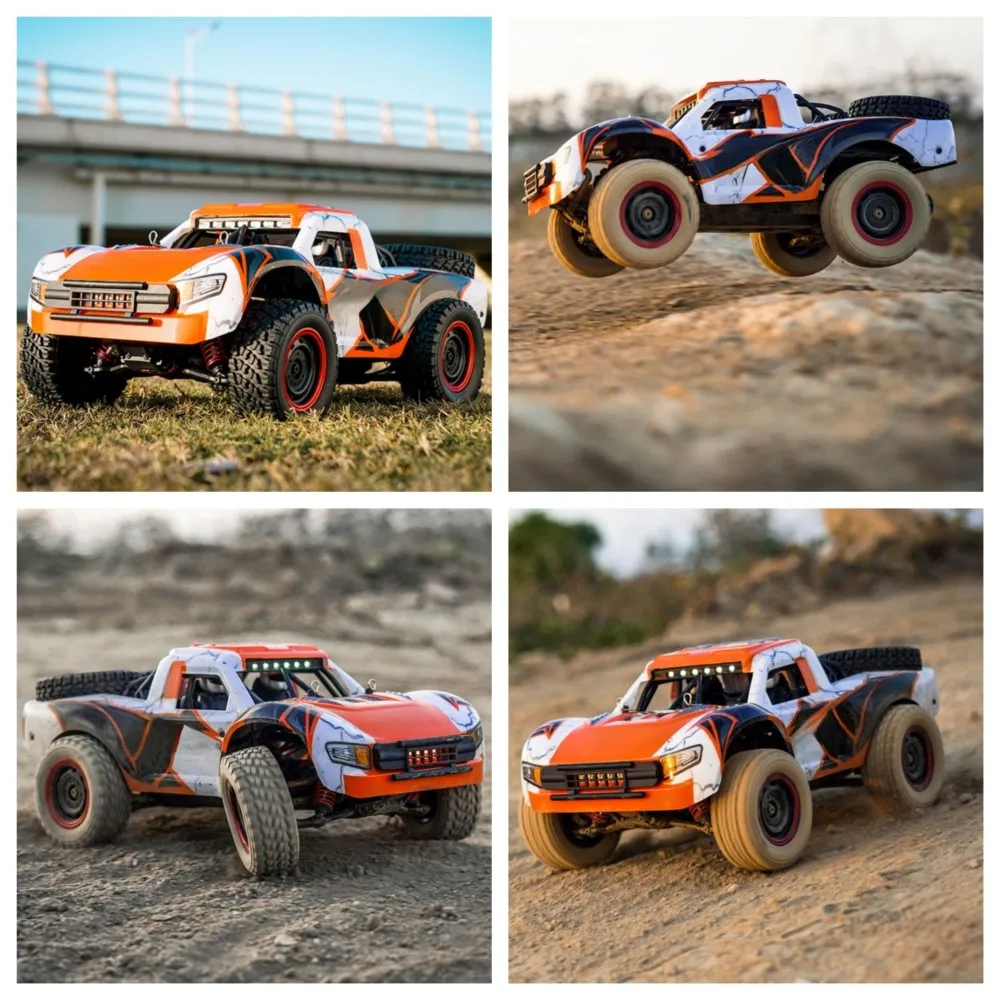 1/14 2.4G RC 고속 70KM/H 오프로드 차량 무선 조종 4WD 원격 제어 자동차 Q130B 브러시리스 모터 서보 RTR 소년 장난감