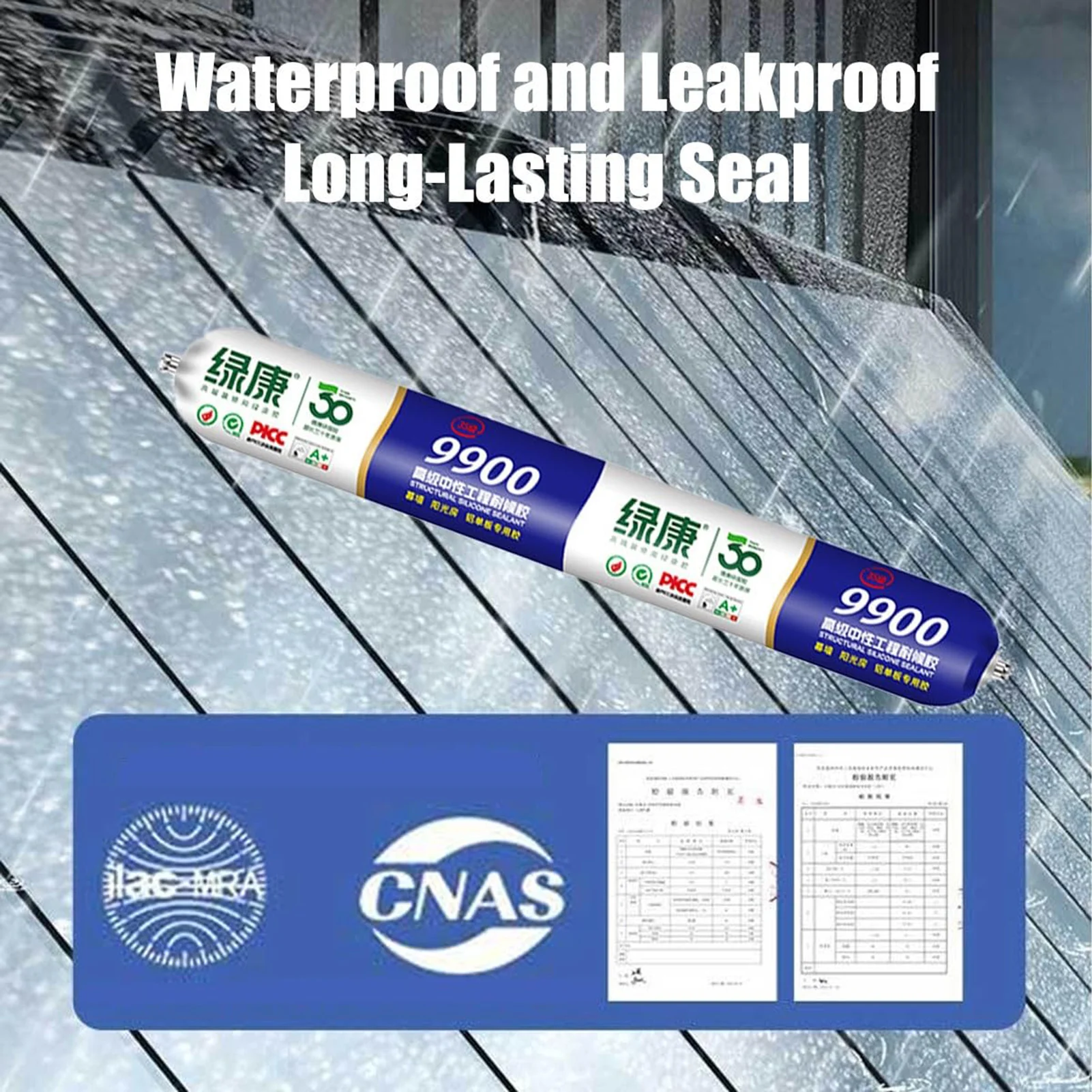 Silicone Sealant DH-9900 High Temperature Resistant for Bathroom Roof Wall Crack Waterproof Indoor Outdoor Permanent Clear Seal