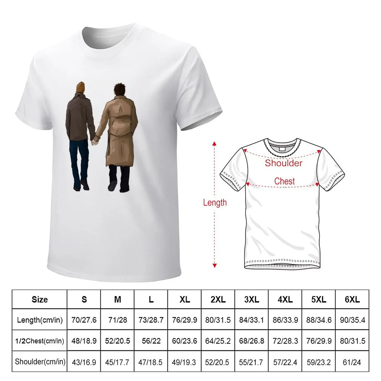 Destiel - Hand Holding T-Shirt cute clothes sports fans sweat mens plain t shirts