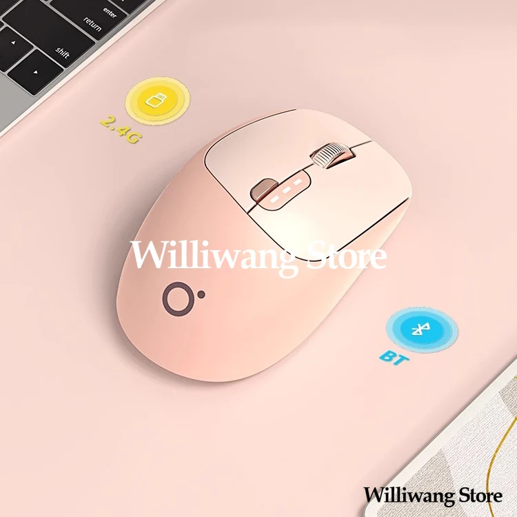 NEW Original Q5 Wireless Bluetooth Mouse Silent Office Girl Cute Pink Rechargeable Game Laptop