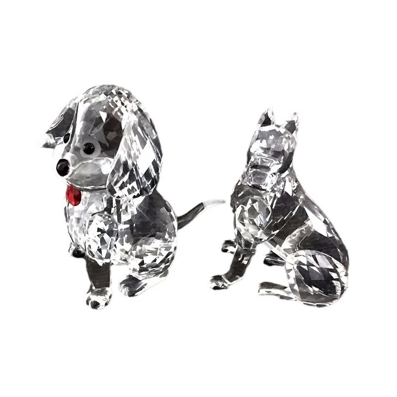 

Crystal dog ornament pet dog model, pet company gives customers high-end gifts, pet store decorations