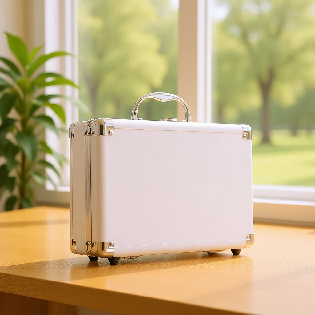 

Portable Aluminum Briefcase Multi Compartment Storage for Instruments Cameras Accessories Metal Briefcase