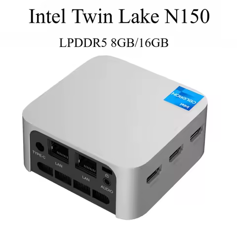 SZBOX T8 Plus Intel Twin Lake N150 MINI PC Windows 11 Pro LPDDR5 8GB/16GB 512GB SSD WIFI5 BT4.2 Gamer Computer