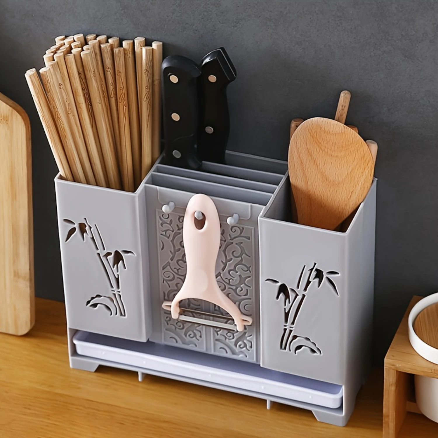 Moisture-proof and Mildew-proof Wall-mounted Kitchen Chopsticks Cartridge and  Holder