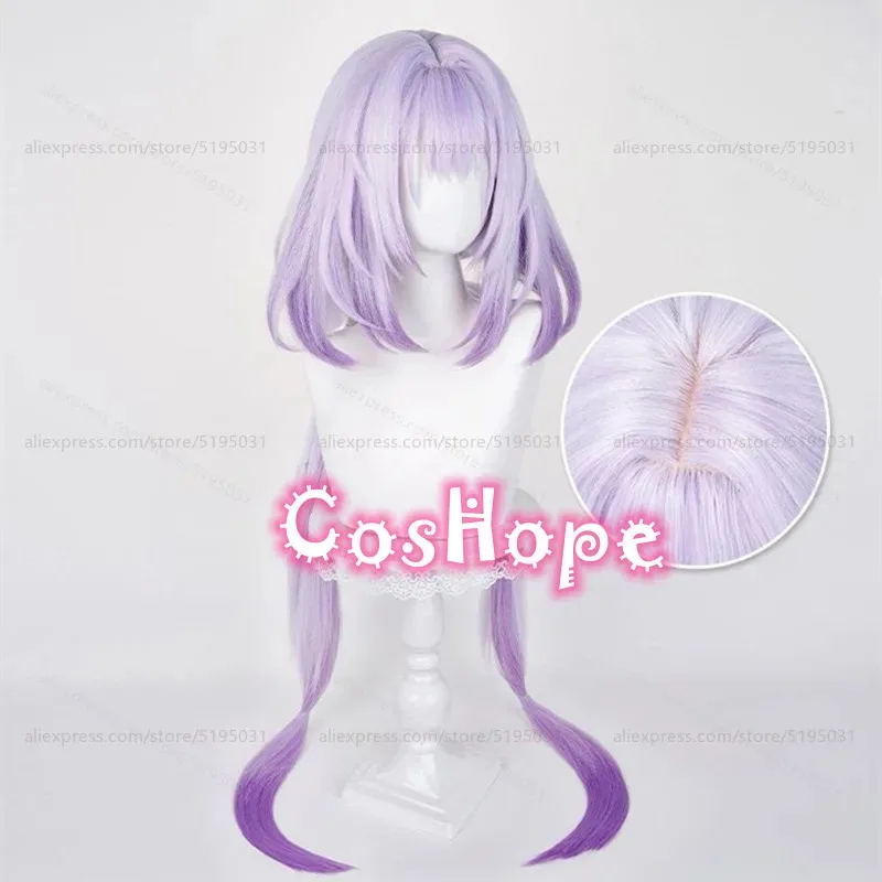 HSR Castorice Cosplay Wig 130cm Long Light Purple Gradient Wig Cosplay Anime Cosplay Wig Heat Resistant Synthetic Wigs