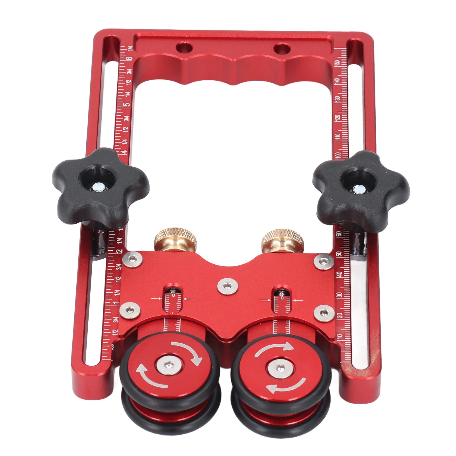 Table Saw Stock Roller Single Way Bearing Double Wheel 160mm Rail Table Saw Feeding Guide Roller for Woodworking Tool