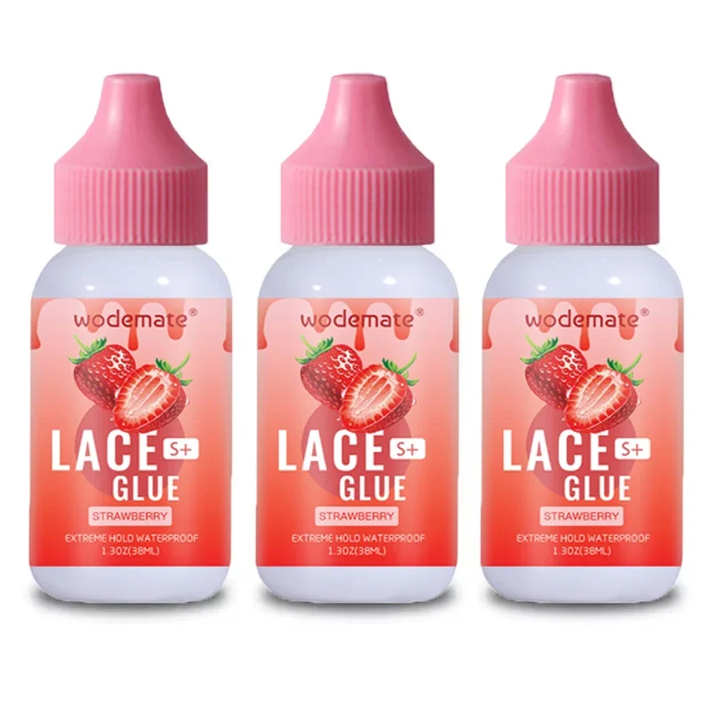 Watermelon Scent Lace Glue Adhesive Extreme Hold Invisible Hair Glue Strawberry Scent Lace Wig Glue Melting Spray for Wigs