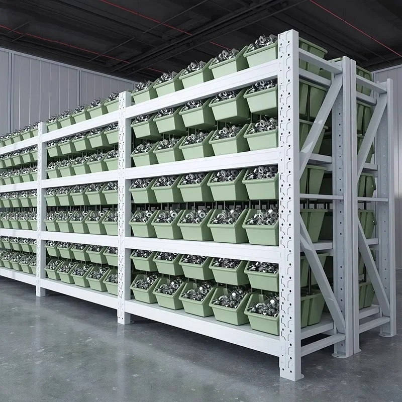 Medium-sized storage shelves 0.235 Cold-rolled steel Thickened adjustable multi-layer shelves Warehouse household shelves Wholes