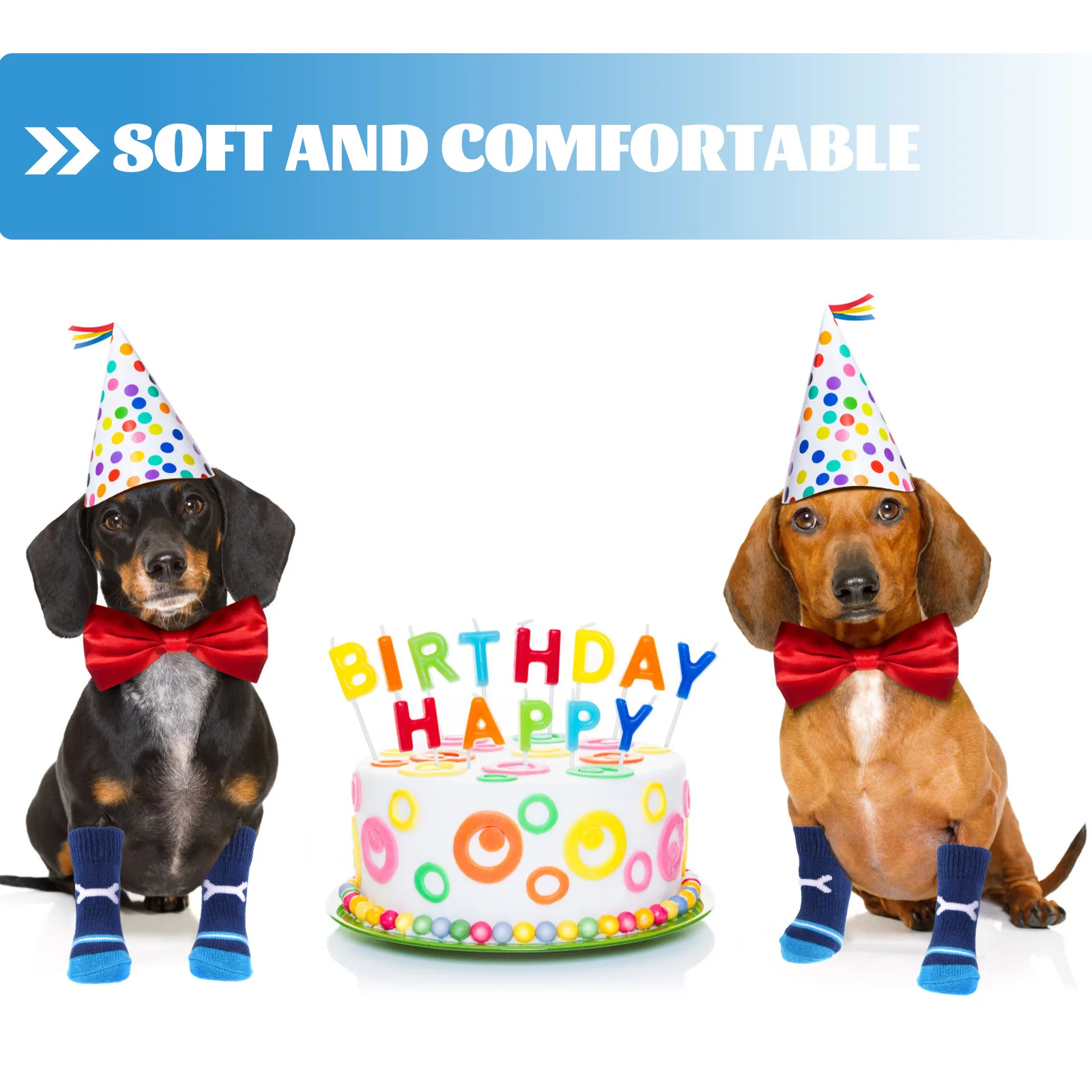 2Pairs المضادة للانزلاق الكلب الجوارب القطنية الحيوانات الأليفة الجوارب نونسليب وحيد الكلاب الصغيرة القلطي باو حماة تنفس لينة جرو اكسسوارات