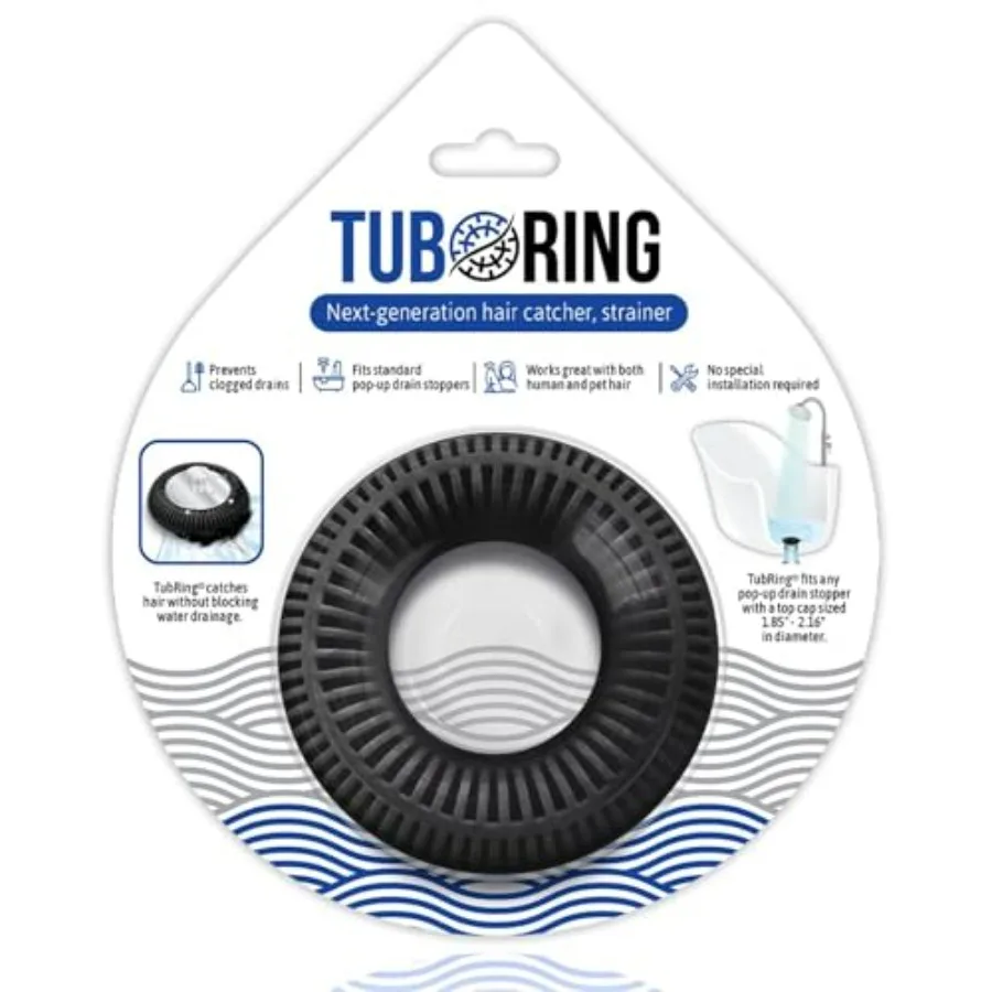 

Hair Catcher for Shower Drain and Bathtub TubRing Pop-Up Drain Protector and Strainer, Reusable Silicone Stopper for Bathroom C