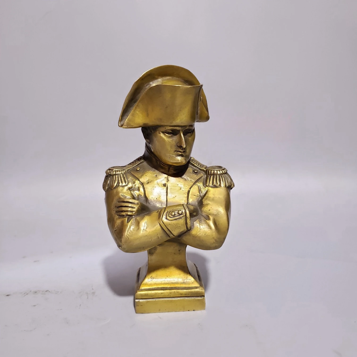 Brass Napoleon Half Body Sculpture Home Office Ornament