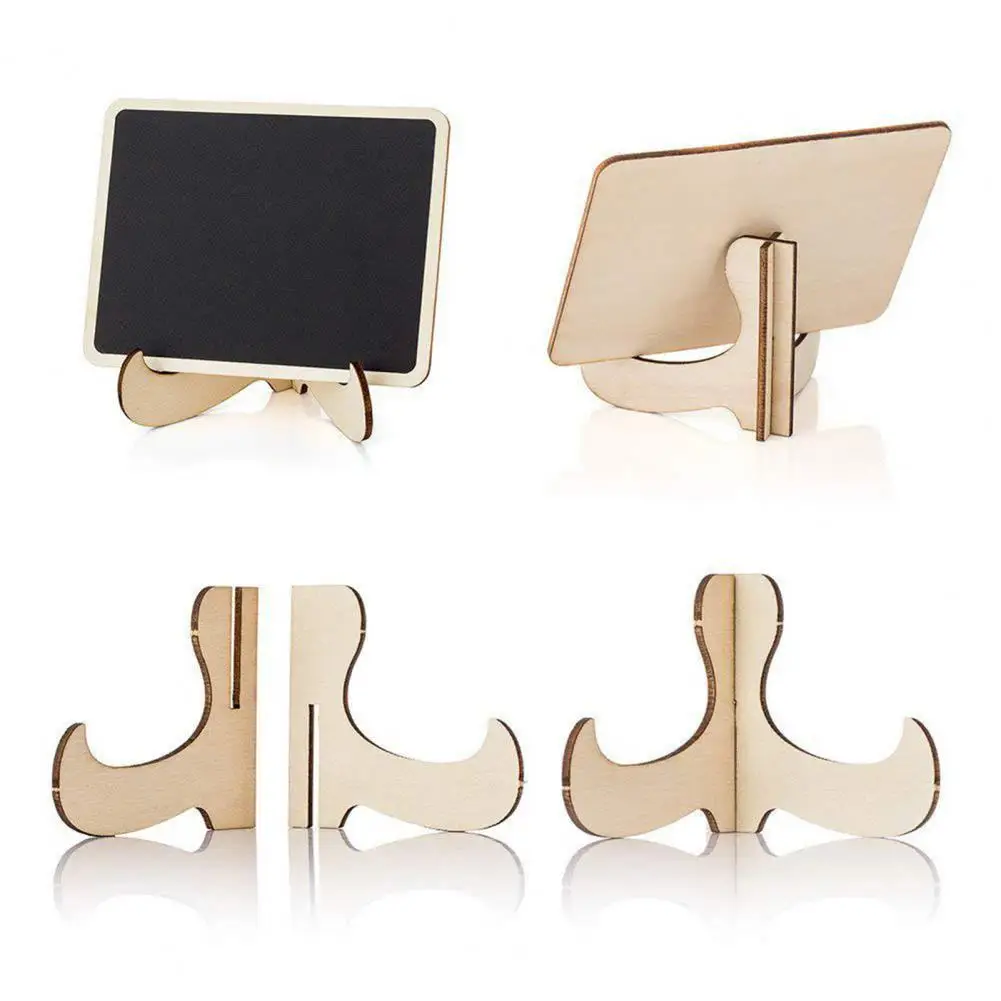 

Practical Small Blackboard Mini Chalkboard with Stand Reusable Small Blackboard Sign Erasable Wooden Message Board for Desktop