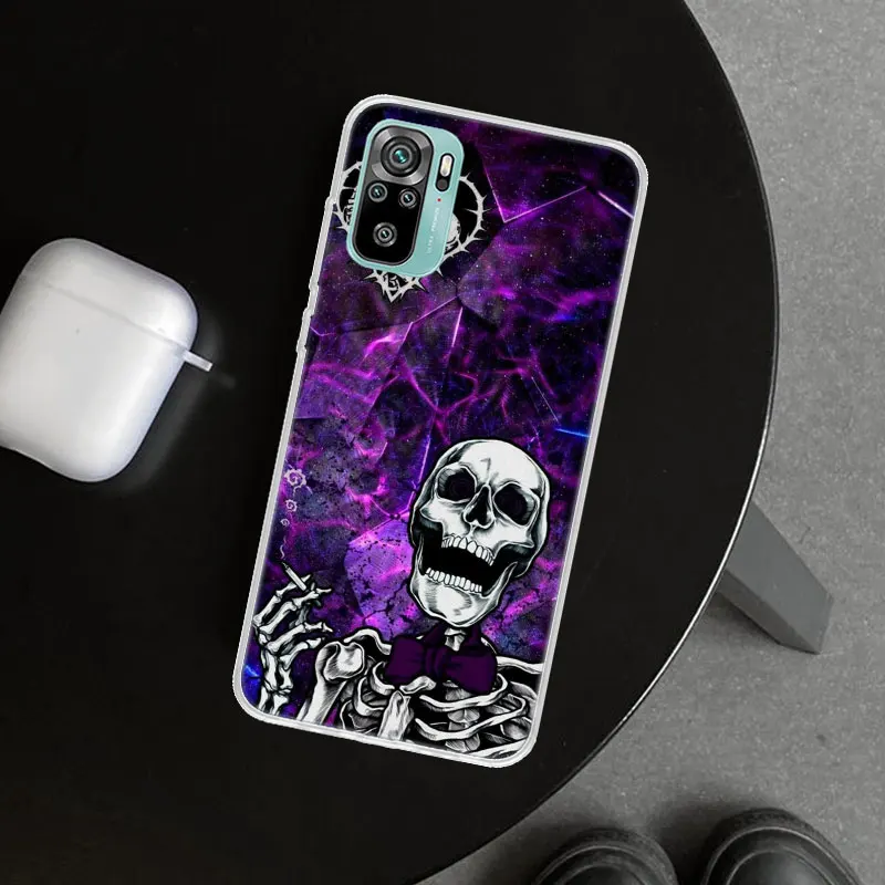 Anatomy Skeleton Heart Lovey Kiss Phone Case Cover for Xiaomi Redmi Note 13 14 12S 12 11 Pro Plus 11S 11T 11E 10 10S Soft Print  image 5