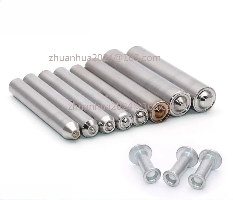 

NewHigh-speed Steel Punch Super Hard 65° White Steel Rivet Flanging Reverse Punch Needle Semi-hollow Willow Crimping Die Opening