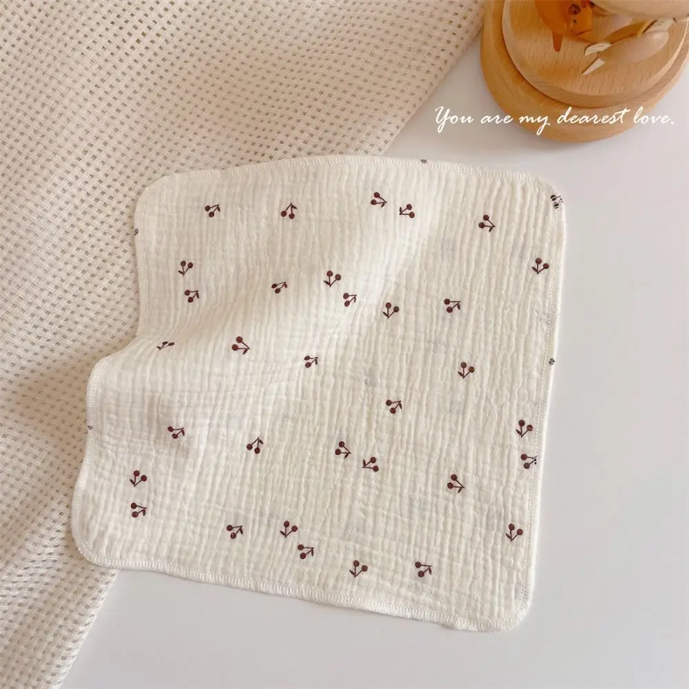 

Cotton Baby Face Towel Square Floral Print Soft Saliva Towel Infant Bib Feeding Burp Cloths Children's Absorbent Handkerchief