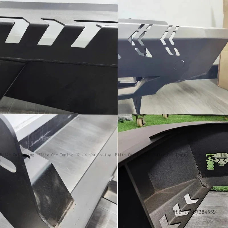Steel Rear Bumper Bar with LED Light & Shackle Car Exterior Accessories