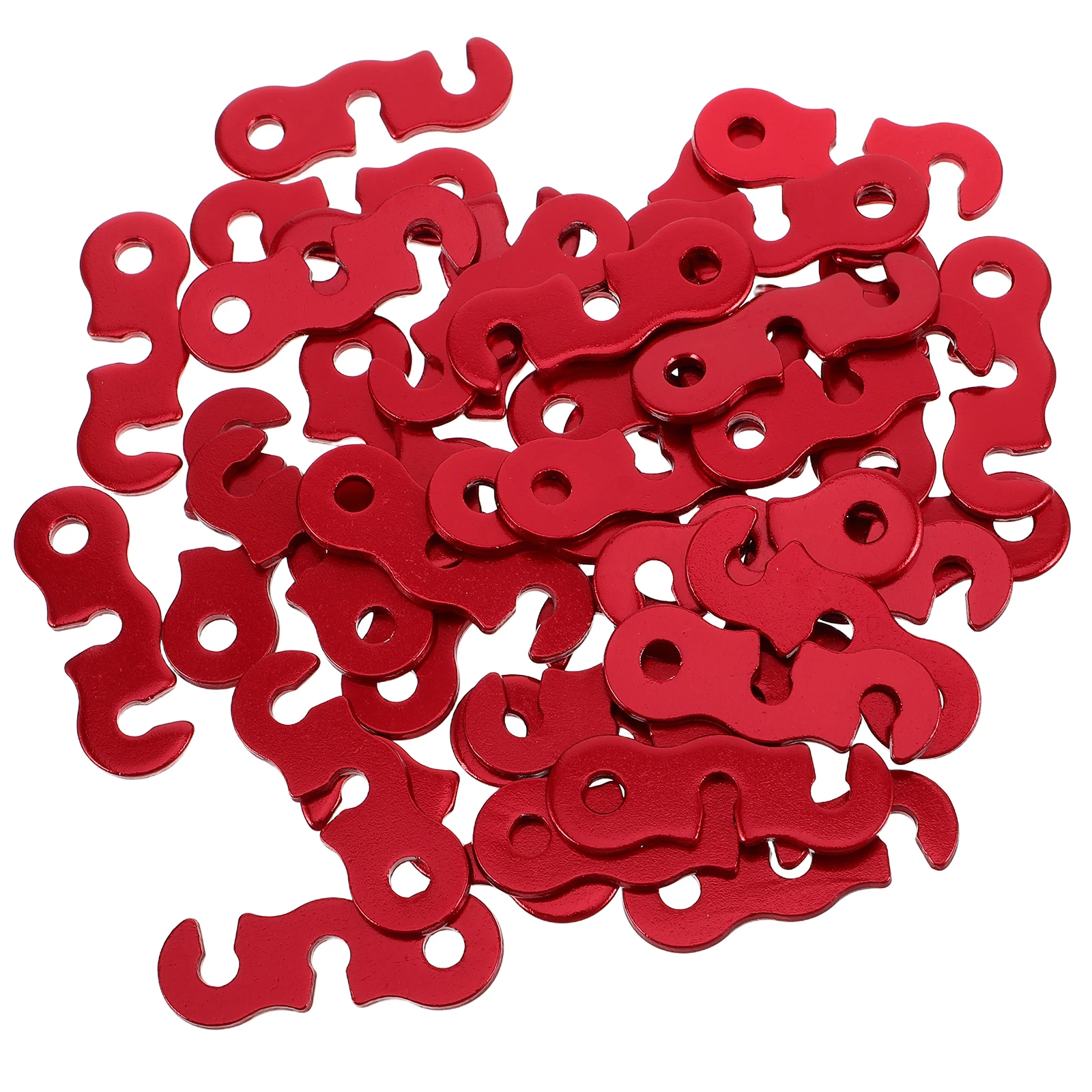 

40pcs Tent Wind Rope Buckle Lightweight Aluminum Alloy Camping Tensioners Adjustable Guy Line Fixer Outdoor S Type