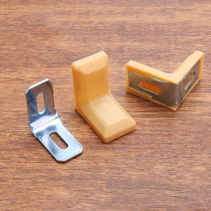 20pc/pack furniture fitting mini Corner Bracket 90 degree angle code L-shaped Repair fastener with dust cover Hardware connector