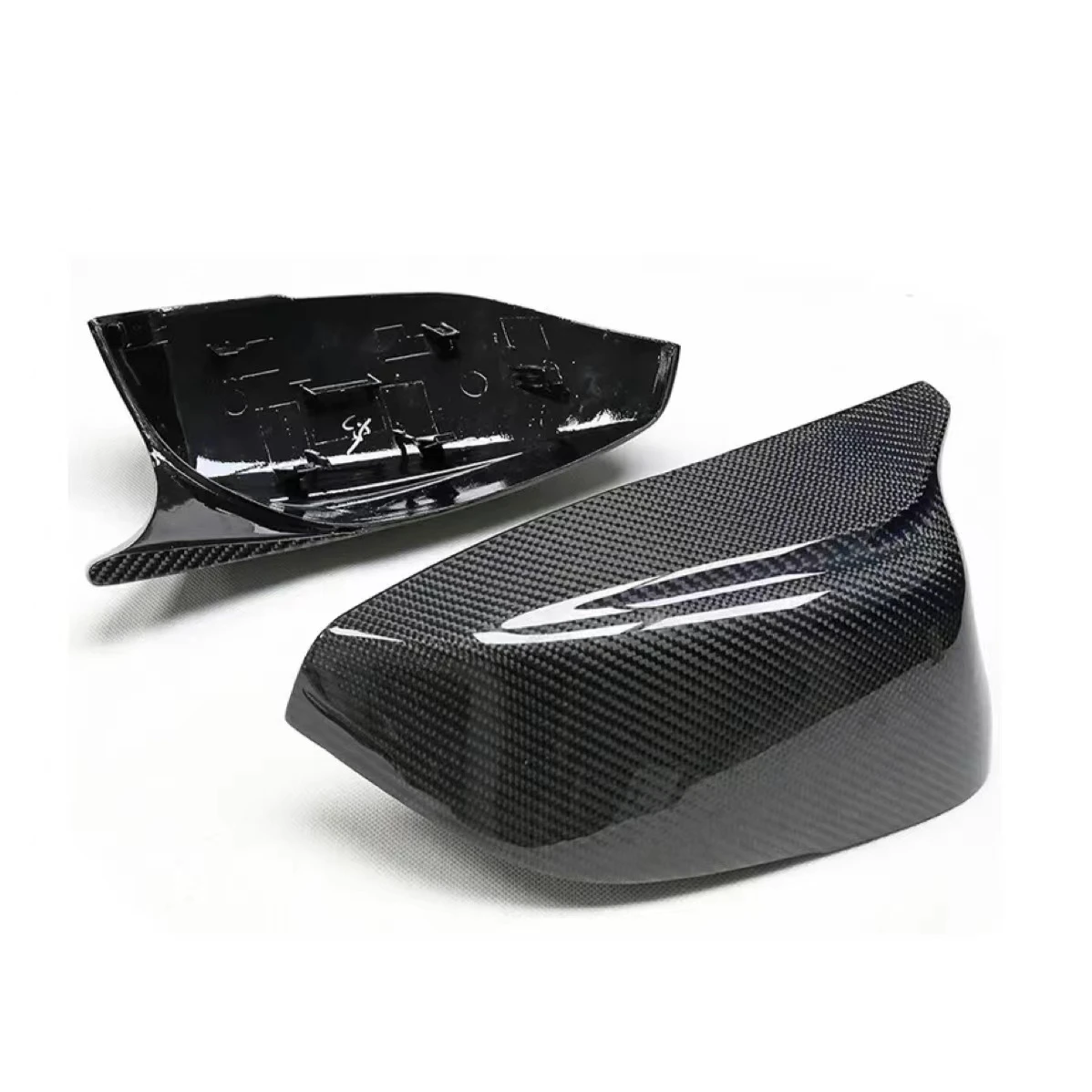 MRD for Infiniti Q50 Q60 M Style V1 ABS+Carbon Fiber Rearview Mirror Cover Mirror Caps Carbon Fiber Accessories Black Honeycomb