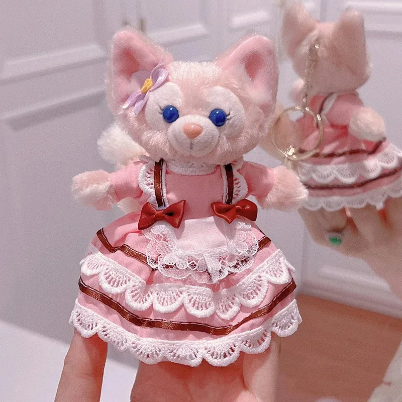 LinaBell Plush Toy Keychain Disney Doll Skirt Animal Toy Backpack Bag Pendant Christmas Halloween Birthday Gifts Cute Fox Toy