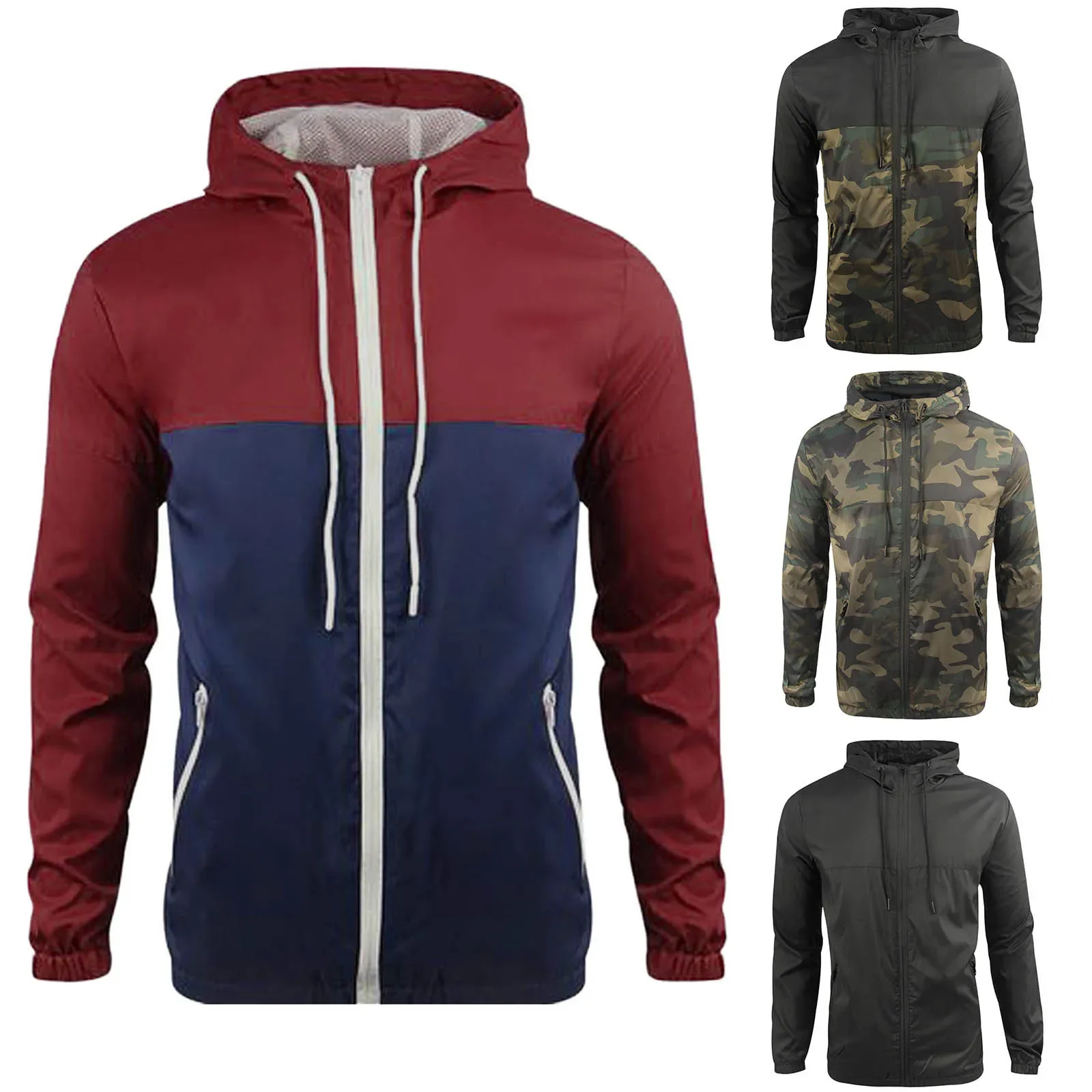 Jacket Men Waterproof Warm Windbreaker Mens Clothing Spring Autumn Outwear Camouflage Patchwork Jackets 2024