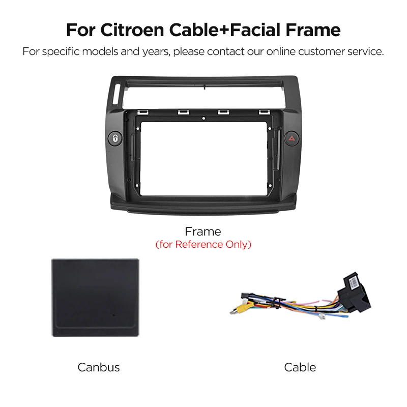 2 Din 9 Inch 10 Inch Auto Middenconsole Radio Frame Kabel Voor Peugeot VW Citroen Fiat Renault Audi Benz BMW KIA Mazda opel Ford