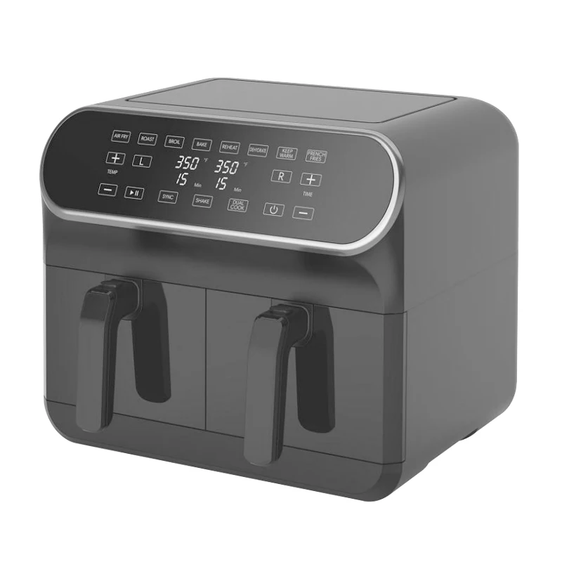 Two 4.0l double air fryer double basket electric fryer