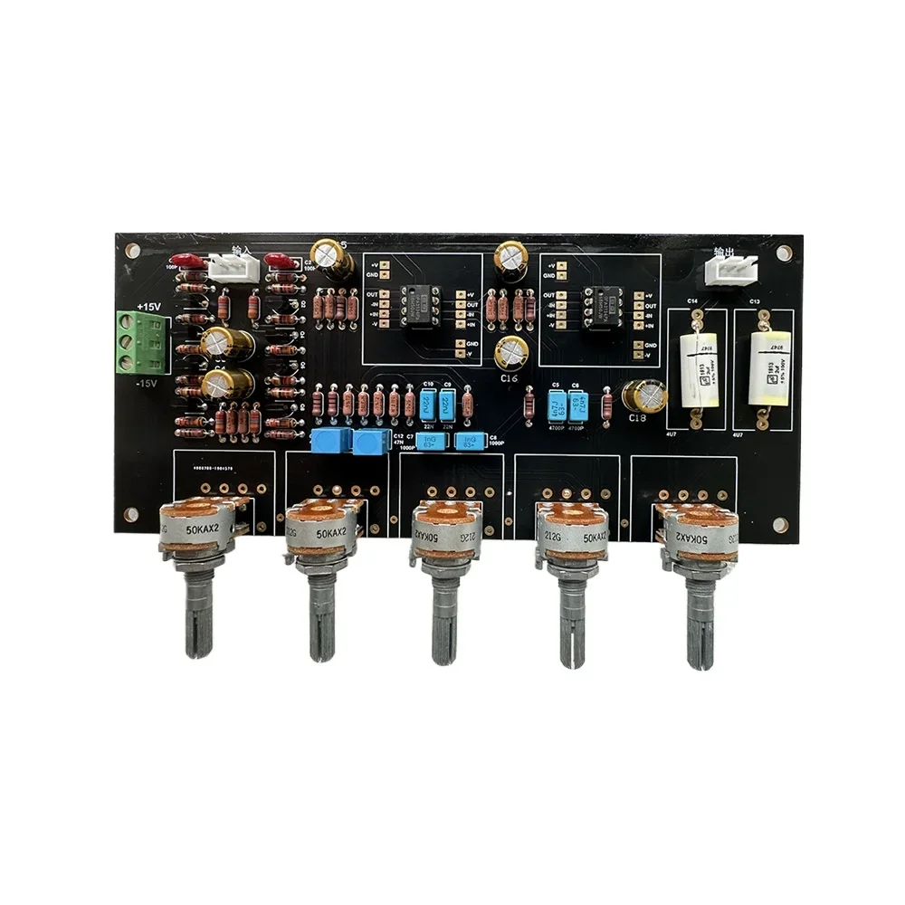 HIFI TBC przedwzmacniacz tuningowy OPA2604 z regulacją mijania i niskiego poziomu głośności w lewym i prawym kanale