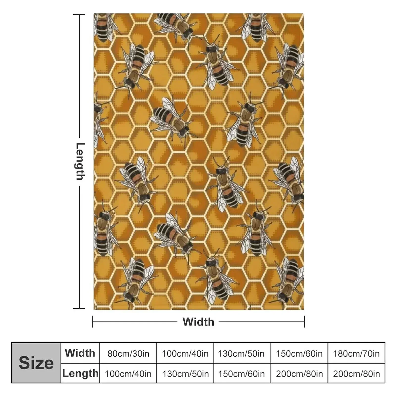 Busy Bees at the Honeycomb Beehive Throw Blanket Bed covers Comforter Shaggy Winter beds decorative Baby Blankets