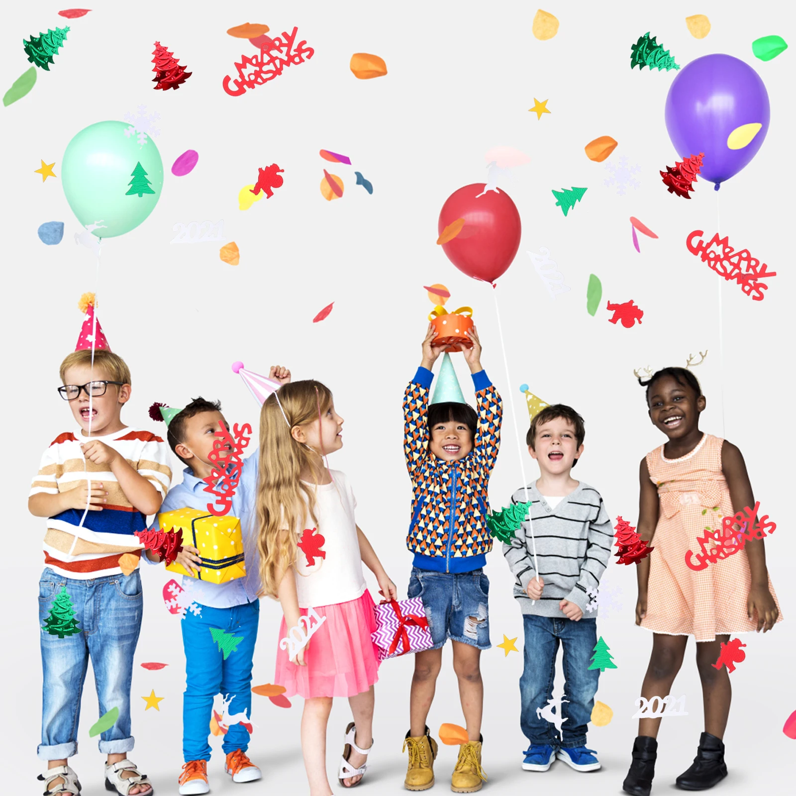 

100g Christmas Confetti Santa Claus Glitter Sequins Decor Party Supply for Wedding Birthday Xmas Festival Christmas Confetti