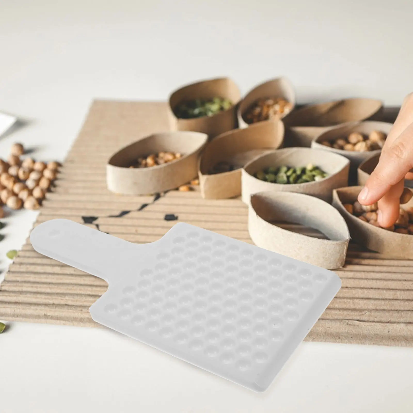 100 Grids Seed Counting Tray Plastic Precision Tool For Carrot Seeds Cereal Grains Garden Planting Dispenser Sorting Tray