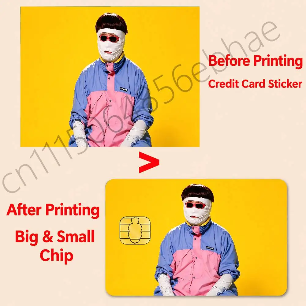 FOR Oliver Tree Nickell Funny Shell On Off Ultra Thin No Fade Sticker Skin Cover Film For Debit Credit Card