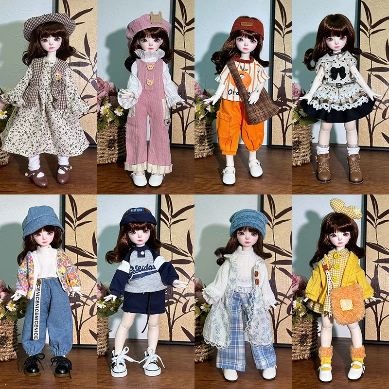 

30cm BJD Doll Clothes for Girls 1/6 Scale Winter Dress and Cute Hat Accessories Gift Outfit Doll Dress Lolita Dress Up Gifts