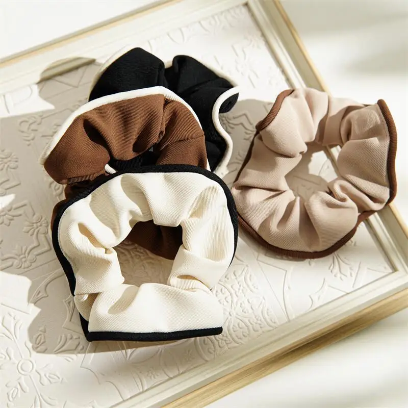 

4 PCS Pearl Hair Accessories Girls Daily Hair Accessories Hair Rop Hair Tie High Stretch Velvet Hair Bands Ponytail Headbands