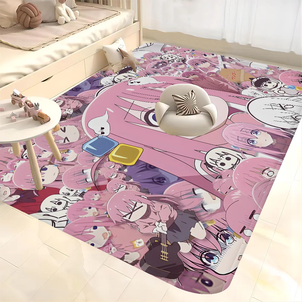 Anime Bocchi The Rock! Sexy Girl Room Mats Retro Multiple Choice Living Room Kitchen Rug Non-Slip Welcome Rug