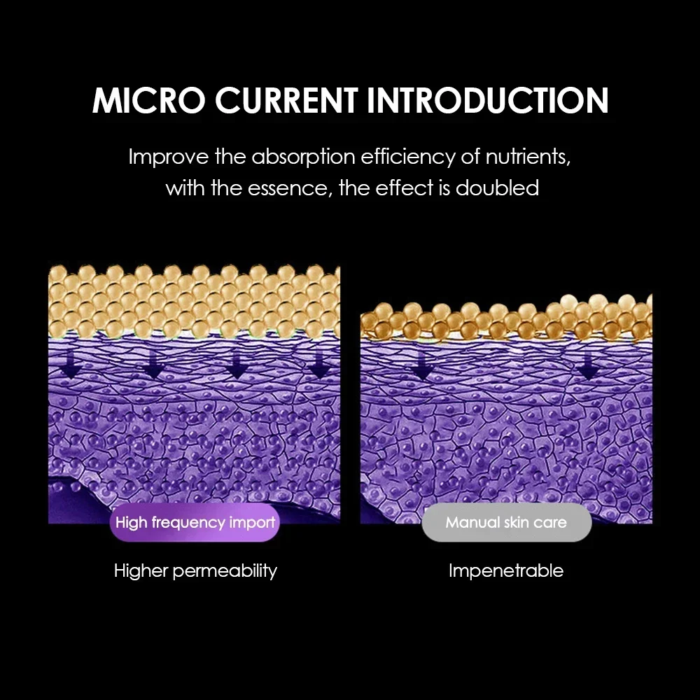 Massaggiatore elettrico per il viso Antirughe Pelle Microcorrente RF Collo Strumento di bellezza per il viso Lifting del viso Stringere la cura della pelle cadente