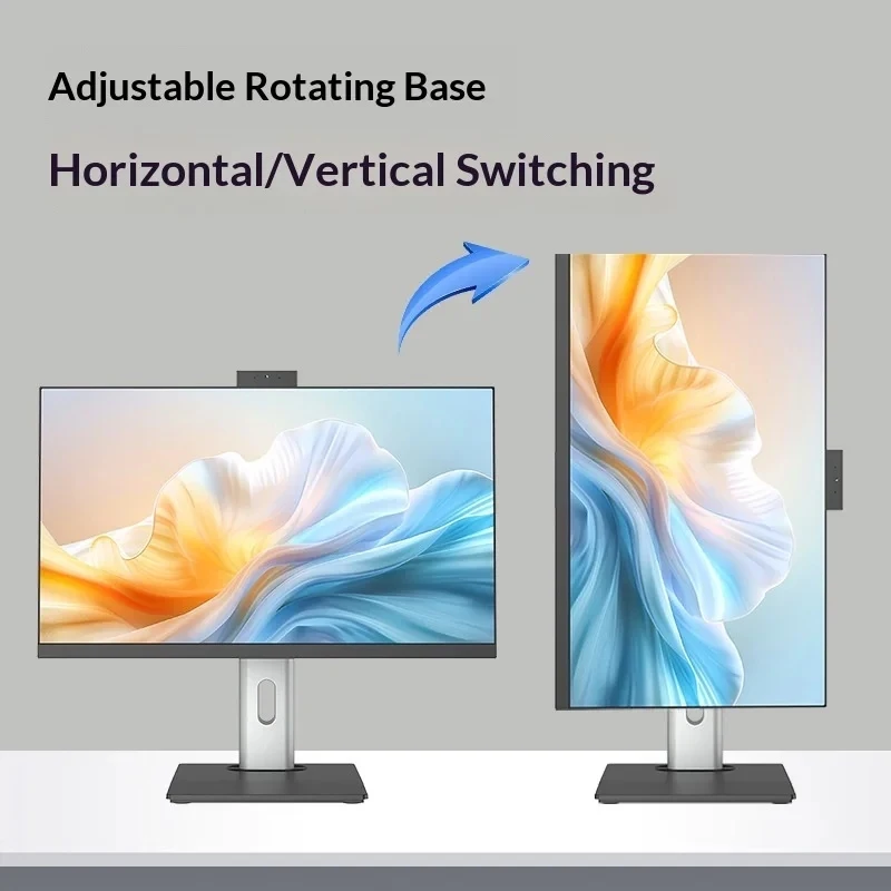 Horizontal Vertical Switch All‑in‑One PC with Adjustable Rotating Base Home Office Desktop Computer