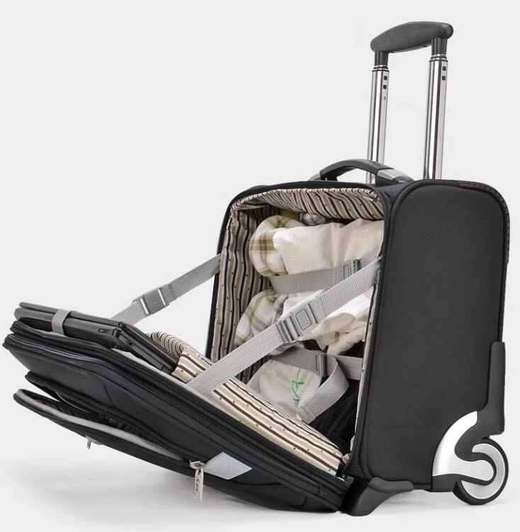 الرجال سبينر حقيبة سفر الأمتعة 18 بوصة الأعمال حقيبة أمتعة السفر على عجلات حقيبة العربة الرجال محمول المتداول حقائب الأمتعة