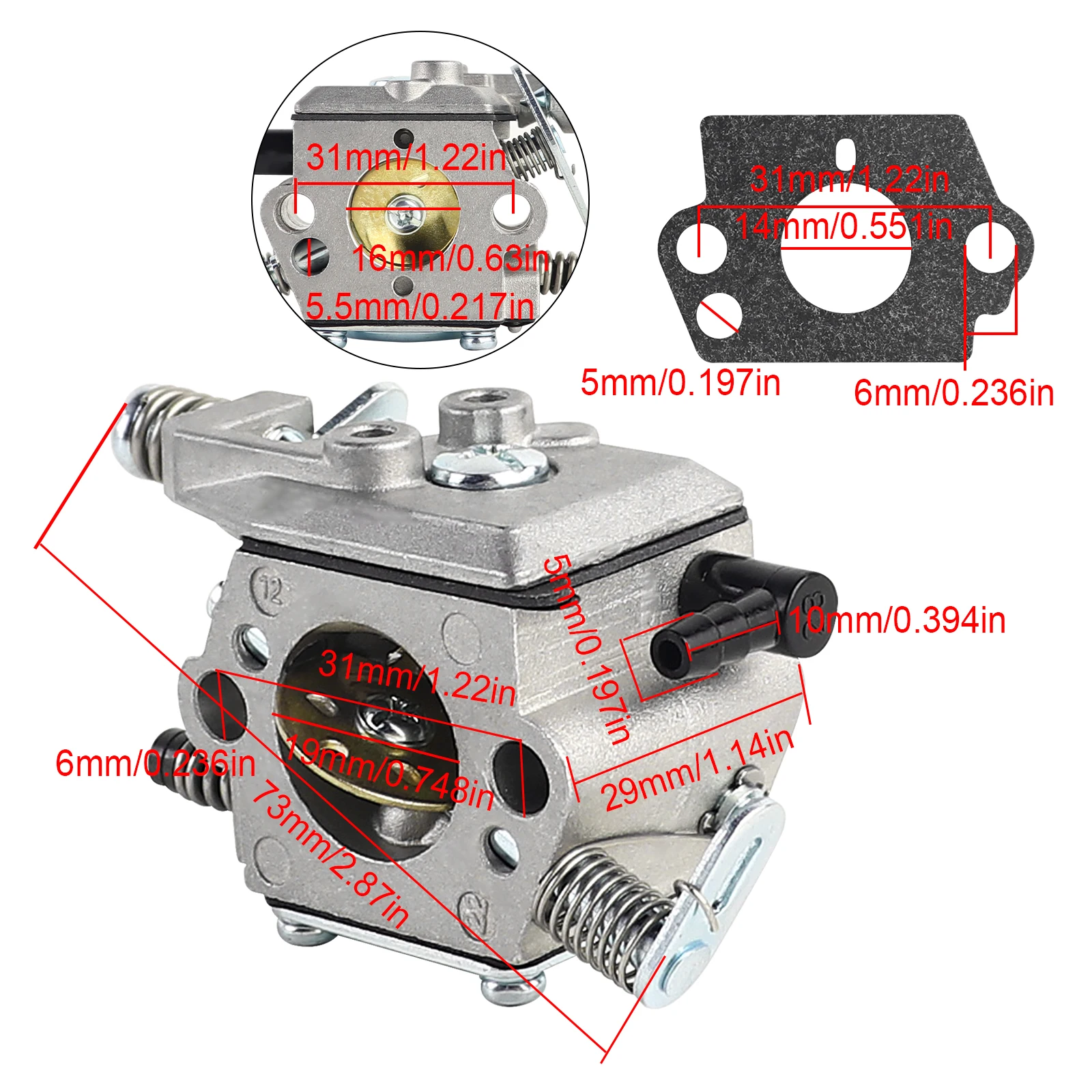 Carburetor Carb for Stihl MS210 MS230 MS250 021 023 025 Chainsaw Parts C1Q-S11E Garden Tools
