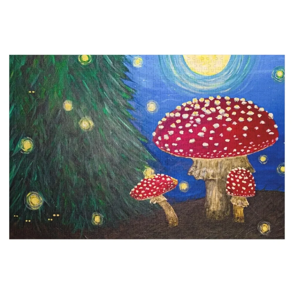 

Mushrooms in the moonlight Jigsaw Puzzle Custom With Photo Personalized Gift Ideas Personalized Toys Christmas Gifts Puzzle