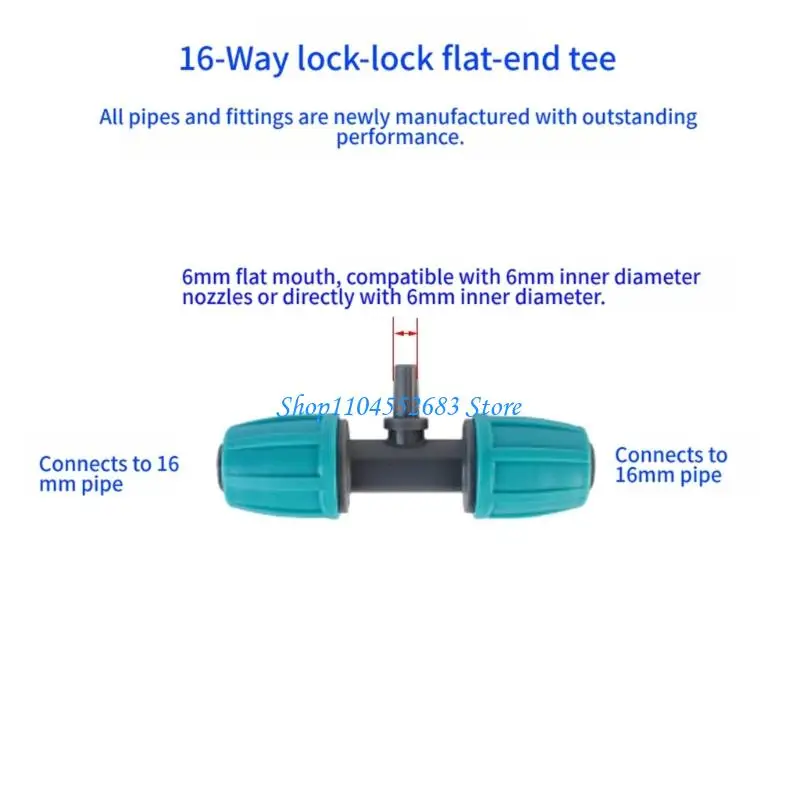Pack of 10 16mm to 4/7 Barbed T Shaped Irrigation Fittings for Garden Watering 