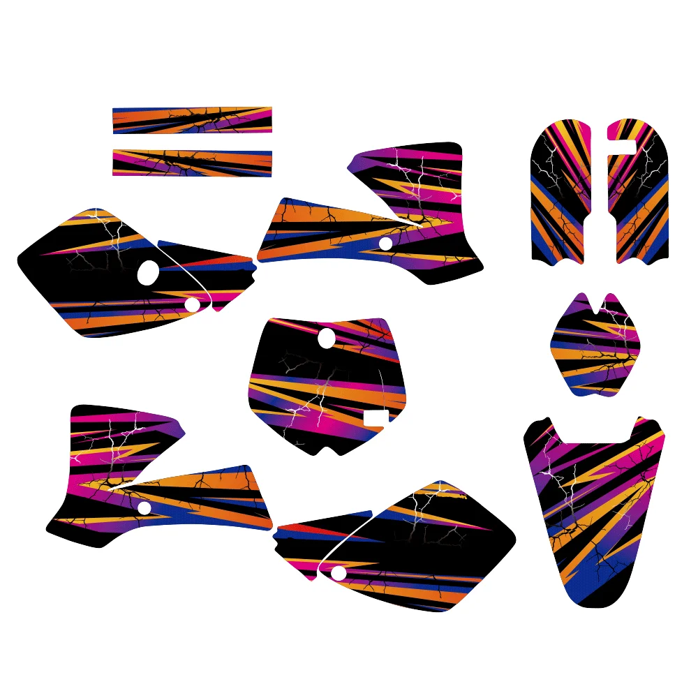 Motorcycle Background Full Graphics Decals Deco Stickers Kit Fit for SX 65 SX65 2002 - 2008 2003 2004 2005 2006 2007