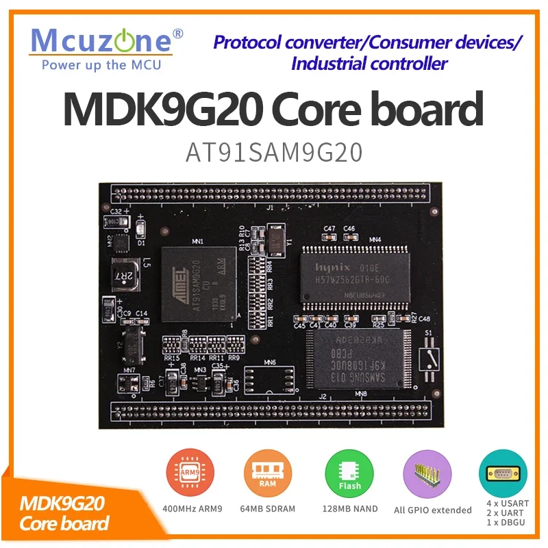 MDK9G20 AT91SAM9G20 A-RM9 Core Board , 400MHz, 9G20 SAM9G20 91SAM9G20 ATMEL,Online Audio Player,Protocal Convertor,GateWay