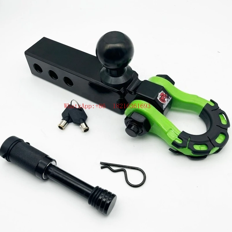 

New off-road trailer hook extended trailer arm with ball head, universal square mouth, solid large tension