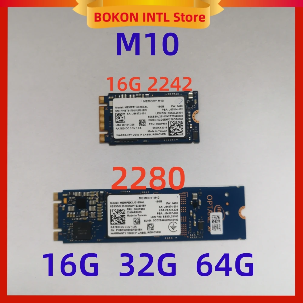 Original M10 16G 32G 64G M.2 NVME 2242 2280 für Intel Optan Generation Beschleunigter Cache