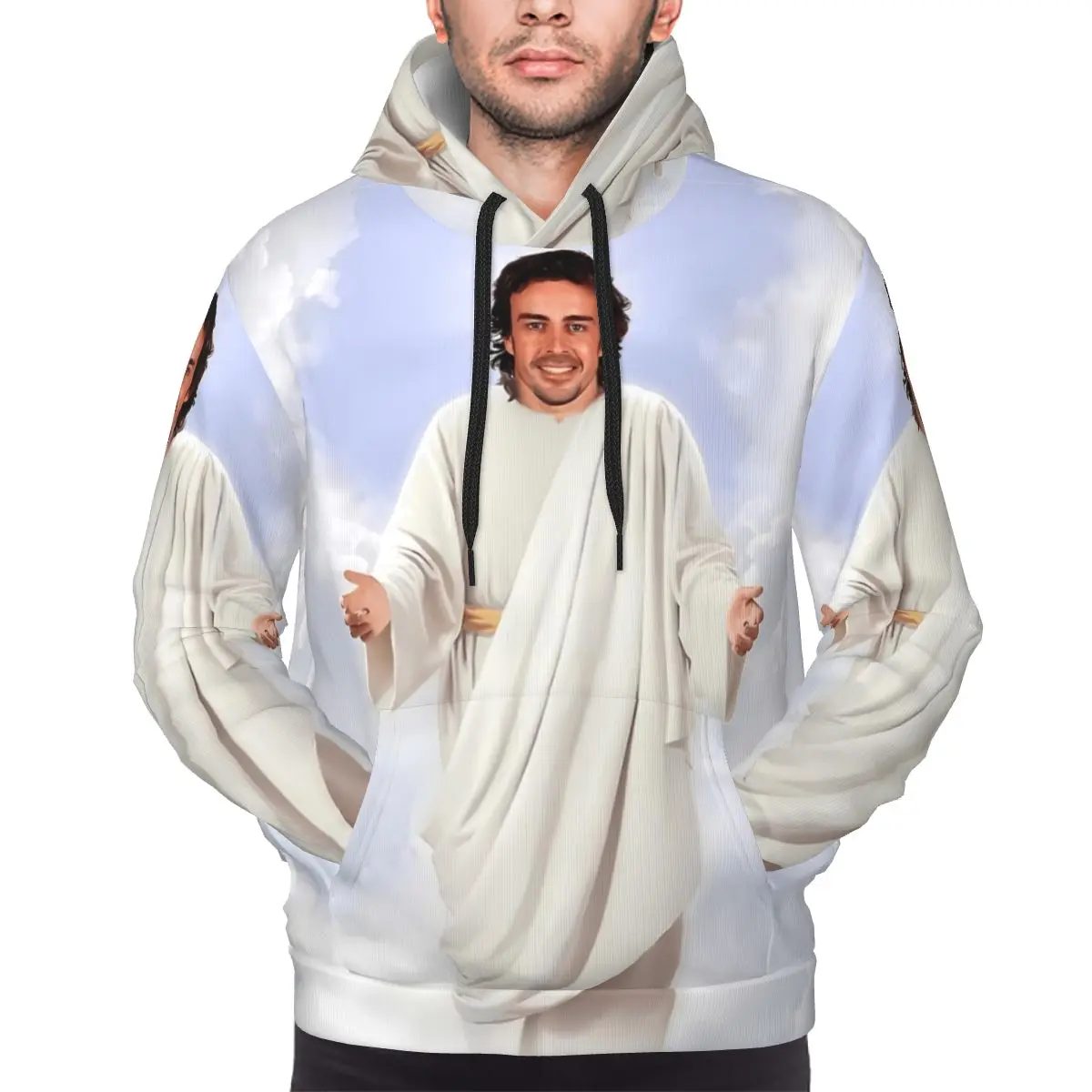 Funny Fernando Alonso Jesus Pocket Hoodie For Men Women Sweatshirt 3D Print Hoodies Casual Hoodie Pullover Long Sleeve Shirts