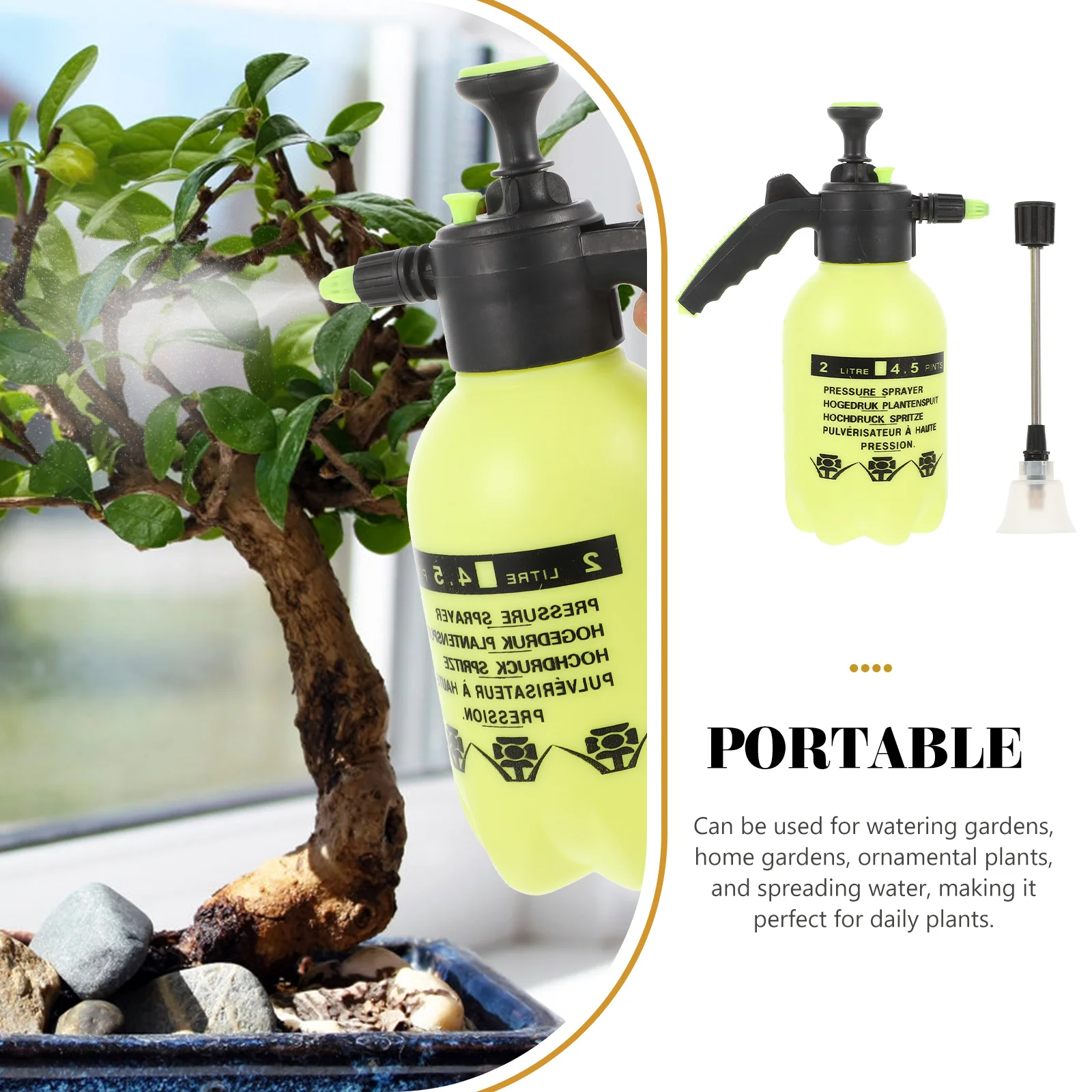 

Flower Watering 2L Green Extendable Sprayer for Garden Plants Home Use Flower Watering Can Reusable Portable Outdoor