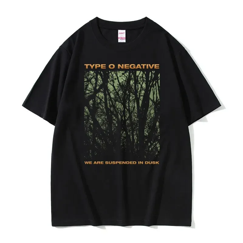 TYPE O NEGATLVE Monogram Print T-shirt We're Shrouded in Twilight Men's and Women's Summer Trend Street Short Sleeves