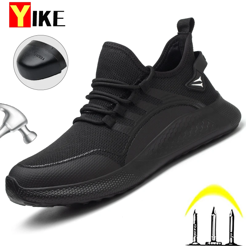 New Breathable Lightweight Work Shoes Comfortable Soft Safety Shoes European Standard Safety Shoes Sport Safety Steel-Toed Shoes