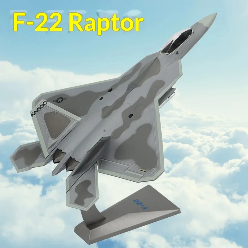 

US 1:72 Scale F-22 Raptor Fighter Jet Alloy Model Static Finished Simulation Military Decor Collectible For Military Enthusiasts